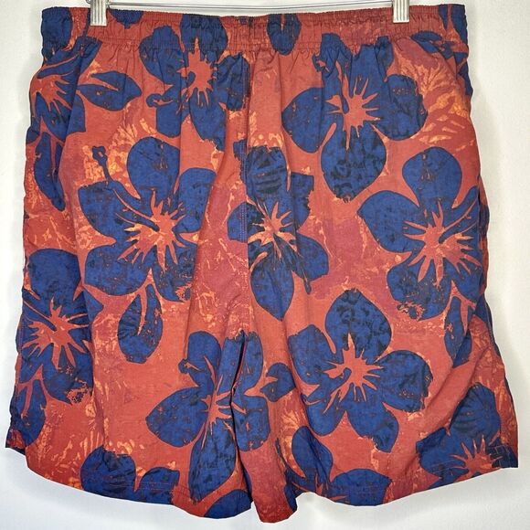 Cherokee Men’s Tropical Flowers Swim Shorts Trunks XL Red Blue Orange Floral - Picture 2 of 6